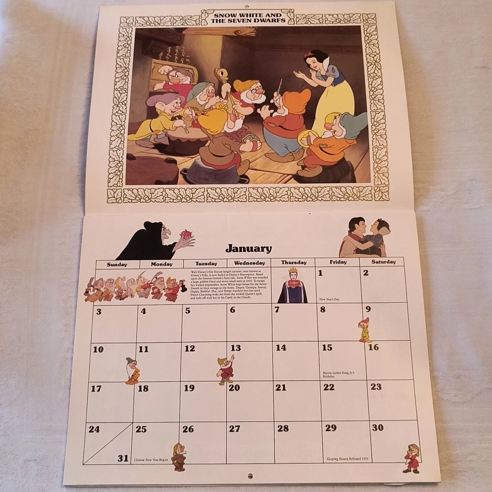 Walt Disney 1982 Classics Calendar